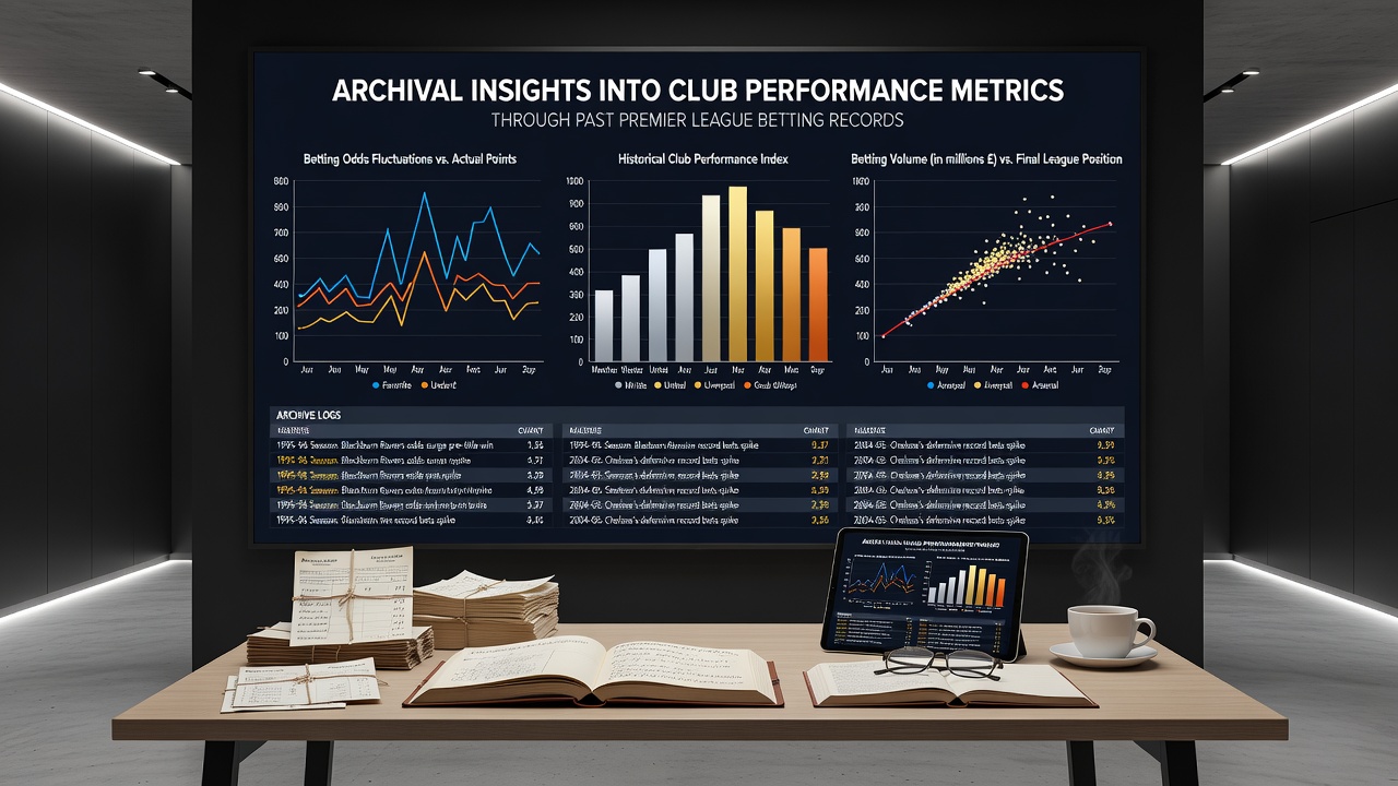 Detailed charts showing Premier League club performance metrics derived from historical betting data