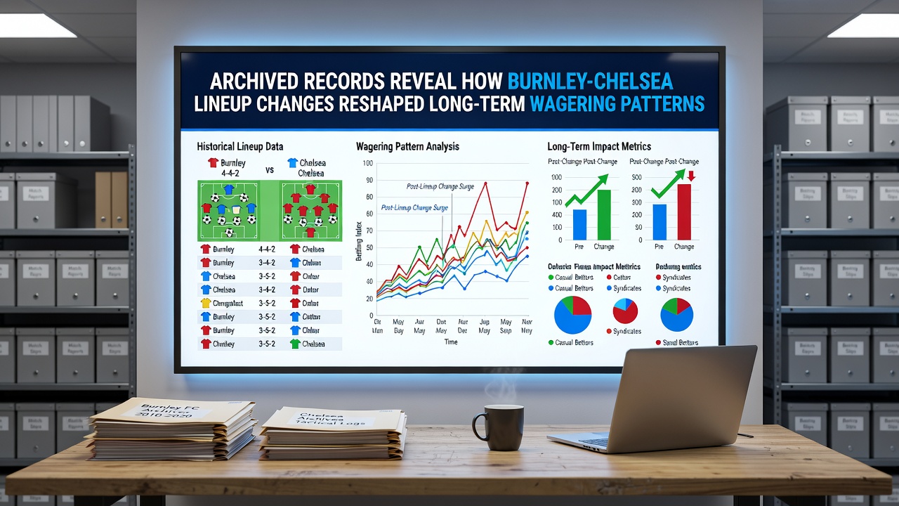 Betting archive charts illustrating wagering volume changes following lineup announcements