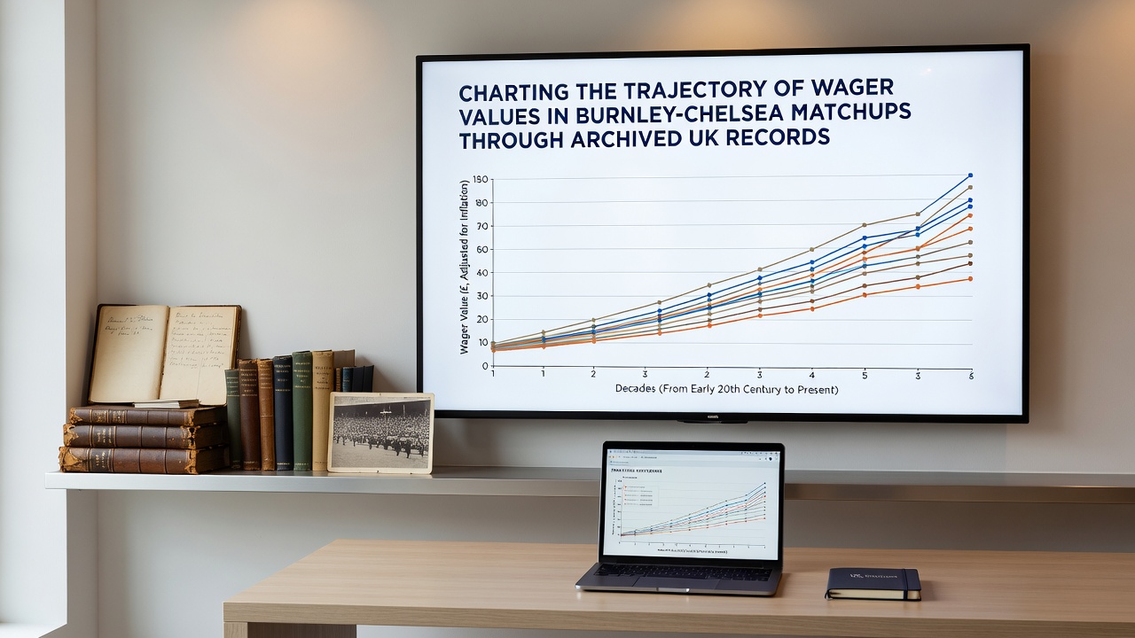 Mid-period analysis graph of wager value trends between Burnley and Chelsea across multiple UK betting seasons