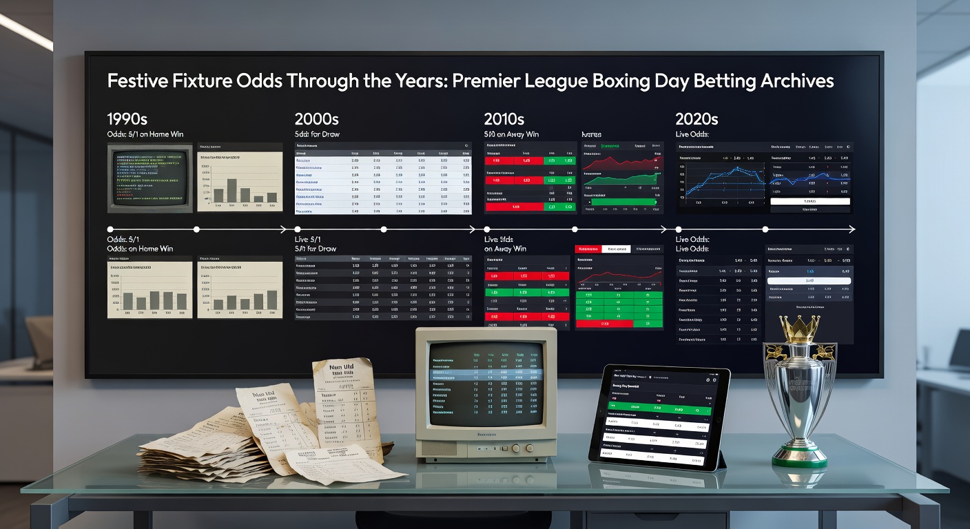 Modern digital betting dashboard showing live Premier League Boxing Day odds fluctuations, with graphs tracking money flow and team form overlays