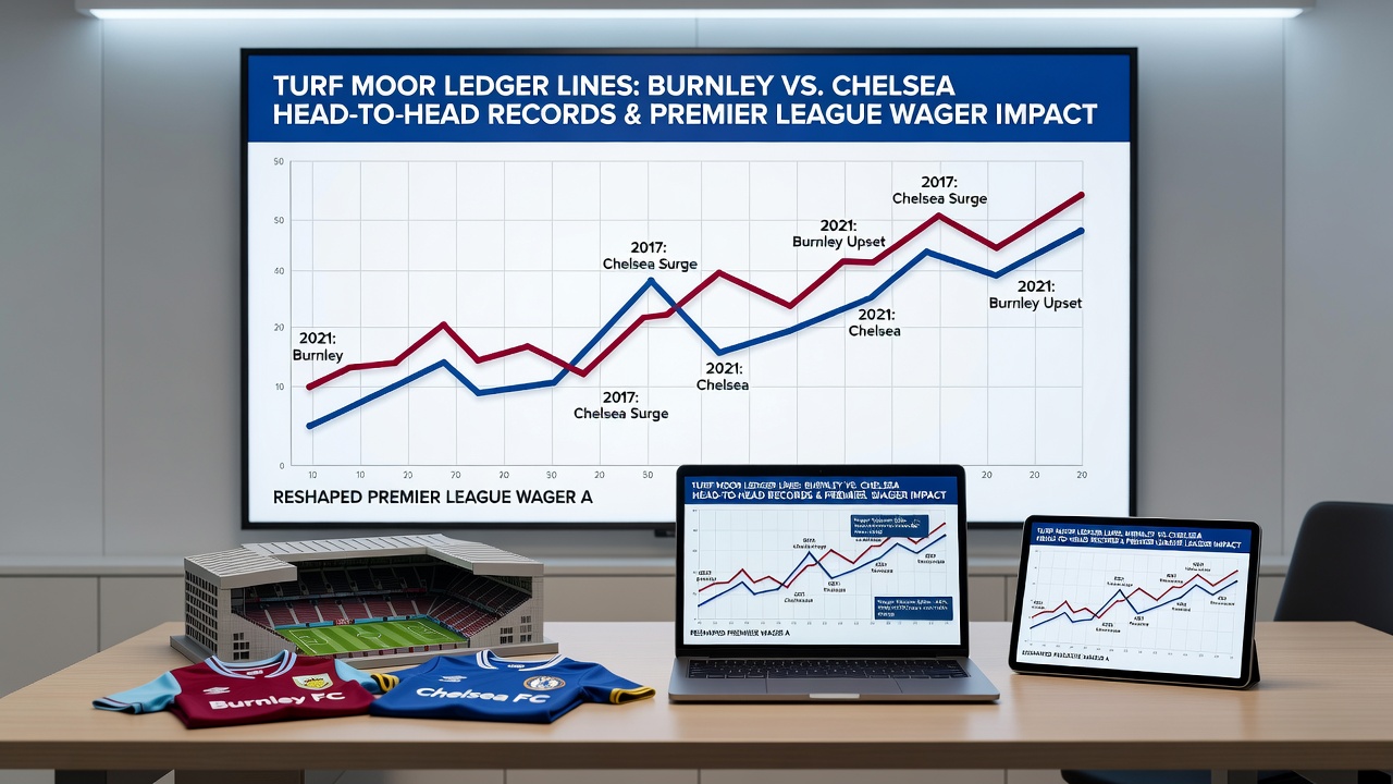 Archive documents and betting ledgers showing historical Burnley versus Chelsea match statistics